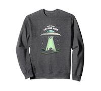 No de por aquí: Humor de Ciencia ficción para visitantes alienígenas Sudadera, Unisex para Adultos, Jaspeado Oscuro, XL