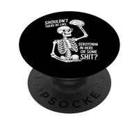 ¿No debería Haber serotonina Divertido Esqueleto Cerebro PopSockets PopGrip Adhesivo
