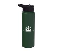 No dejes nada más que huellas - Amante minimalista del senderismo Stainless Steel Insulated Water Bottle