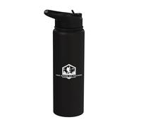 No dejes nada más que huellas - Amante minimalista del senderismo Stainless Steel Insulated Water Bottle