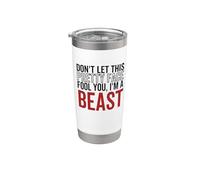 No dejes que esta bonita cara te engañe Soy una Bestia Wrestling Vaso térmico de acero inoxidable de doble pared