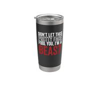 No dejes que esta bonita cara te engañe Soy una Bestia Wrestling Vaso térmico de acero inoxidable de doble pared
