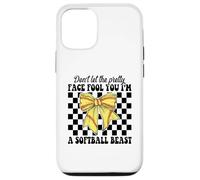 No Dejes Que la Cara Bonita te engañe Soy una Chica Bestia de softbol Carcasa para iPhone 12/12 Pro