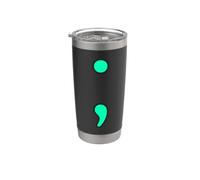 No dejes que tu historia termine punto y coma y punto y coma Vaso térmico de acero inoxidable de doble pared