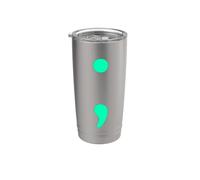 No dejes que tu historia termine punto y coma y punto y coma Vaso térmico de acero inoxidable de doble pared