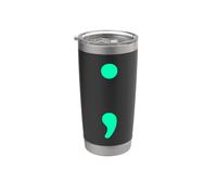 No dejes que tu historia termine punto y coma y punto y coma Vaso térmico de acero inoxidable de doble pared