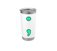 No dejes que tu historia termine punto y coma y punto y coma Vaso térmico de acero inoxidable de doble pared