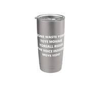 No desperdicie más Toye Monje Yorall RedIII Voice Moye Yed Vaso térmico de acero inoxidable de doble pared
