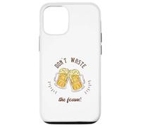 ¡No desperdicies la espuma! Regalo retro divertido para amantes de la cerveza Carcasa para iPhone 12/12 Pro