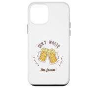 ¡No desperdicies la espuma! Regalo retro divertido para amantes de la cerveza Carcasa para iPhone 12 mini