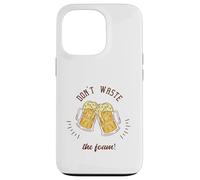 ¡No desperdicies la espuma! Regalo retro divertido para amantes de la cerveza Carcasa para iPhone 13 Pro