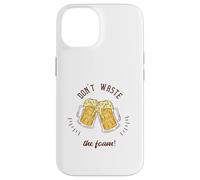 ¡No desperdicies la espuma! Regalo retro divertido para amantes de la cerveza Carcasa para iPhone 14
