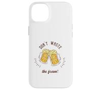¡No desperdicies la espuma! Regalo retro divertido para amantes de la cerveza Carcasa para iPhone 14 Plus