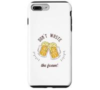 ¡No desperdicies la espuma! Regalo retro divertido para amantes de la cerveza Carcasa para iPhone 7 Plus/8 Plus