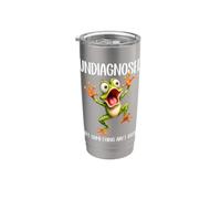 No diagnosticado pero algo no es correcto Rana Dicho divertido Vaso térmico de acero inoxidable de doble pared