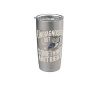 No diagnosticado pero algo no está bien Humor Owl Vaso térmico de acero inoxidable de doble pared