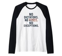 No Dictadores No Reyes - Defender la Democracia Camiseta Manga Raglan
