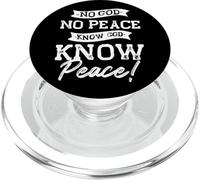 No Dios No Paz Conoce Dios Conoce Paz Religión Cita PopSockets PopGrip para MagSafe