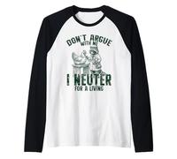 No discutas Que Castro para Vivir un Divertido Veterinario de mapaches Camiseta Manga Raglan