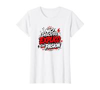 No Discuto Explico con Pasion Humor English Camiseta gráfica económica, Mujer, Blanco, XL