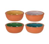 NO DISPONIBLE SET 4 CUENCOS PARA APERITIVOS DE BARRO COLORES SURTIDOS. 150ml Ø10,4x4,2cm