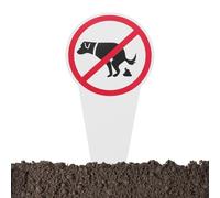 No Dog Poop Signs For Yard | Garden Dog No Peeing Pooping Signs | Keep Puppies Off Lawn, Curb Your Pets Grass Stakes, Funny Keep Off The Grass Stakes For Yard