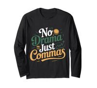 No Drama Just Commas Memes Gramática Puntuación Manga Larga