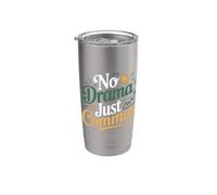 No Drama Just Commas Memes Gramática Puntuación Vaso térmico de acero inoxidable de doble pared
