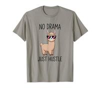 No Drama Just Hustle Llama Cita Camiseta