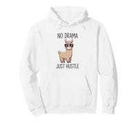 No Drama Just Hustle Llama Cita Sudadera con Capucha