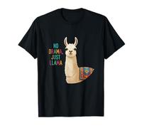 No Drama Just Llama Divertido Diseño Motivacional Camiseta