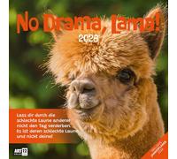 No Drama, Lama Broschürenkalender 2026 - 30x30 - Art12 | Humorvoller Tier-Kalender im schlanken Hochformat (aufgeklappt 30x60 cm) | zum Eintragen