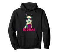 No Drama Llama Café Divertido Animal Humor Diseño Sudadera con Capucha
