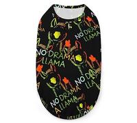 No Drama Llama Camisetas para Perros Ropa Estampada para Mascotas Camisetas de Verano Jersey Transpirable Camiseta sin Mangas para Perros pequeños Gatos