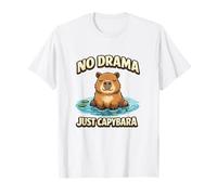 No Drama Solo Capibara Divertido Meme Chill Vibes Relajado Animal Camiseta