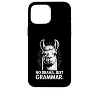 No Drama Solo Gramática Llama Humor Carcasa para iPhone 16 Pro MAX