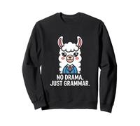 No Drama Solo Gramática Llama Humor Sudadera