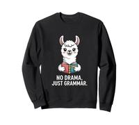 No Drama Solo Gramática Llama Humor Sudadera