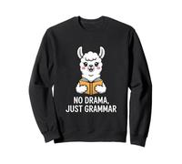 No Drama Solo Gramática Llama Humor Sudadera