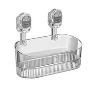 No Drill Suction Storage Box - Rustproof Removable Organizer With Heavy-Duty TPE Suction Cup | 22lbs Capacity One-Second Installation Bionic Octopus Technology | For Bath RV Inside Bathtub Shower Soap