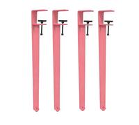No Drill Tables Legs Support Metal Table Leg Clamp Type Column Furniture 4 Pcs F Shaped DIY Adjustable Breakfast(71cm/Pink)
