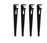 No Drill Tables Legs Support Metal Table Leg Clamp Type Support Column Table Leg Furniture Legs 4 Pcs F Shaped DIY Tables Adjustable Breakfast(40cm/Black)