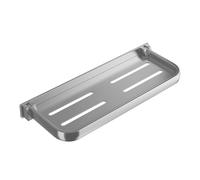 No Drill Wall Mounted Foldable Bathroom Storage Rack Aluminum Alloy 90 Degree Folding Floating Shelf 30x13.5x3cm Space Saving Organizer Waterproof Fold Down Rack for Toilet Washbasin Kitchen Laundry R