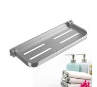 No Drill Wall Mounted Foldable Bathroom Storage Rack Aluminum Alloy 90 Degree Folding Floating Shelf 30x13.5x3cm Space Saving Organizer Waterproof Fold Down Rack for Toilet Washbasin Kitchen Laundry R