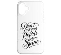 No eches Tus Perlas Ante la Biblia porcina Escritura Mateo Carcasa para iPhone 16 Plus