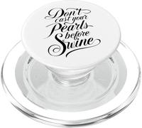 No eches Tus Perlas Ante la Biblia porcina Escritura Mateo PopSockets PopGrip para MagSafe