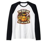 No elegí el nug La Vida me eligió a mí, Divertido Juego de Palabras con Nugget Thug Camiseta Manga Raglan