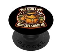 No elegí el nug La Vida me eligió a mí, Divertido Juego de Palabras con Nugget Thug PopSockets PopGrip Adhesivo