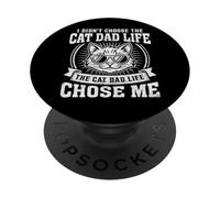 No elegí la Vida de papá, Divertido Padre de Gato y Gatito PopSockets PopGrip Adhesivo
