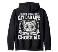 No elegí la Vida de papá, Divertido Padre de Gato y Gatito Sudadera con Capucha